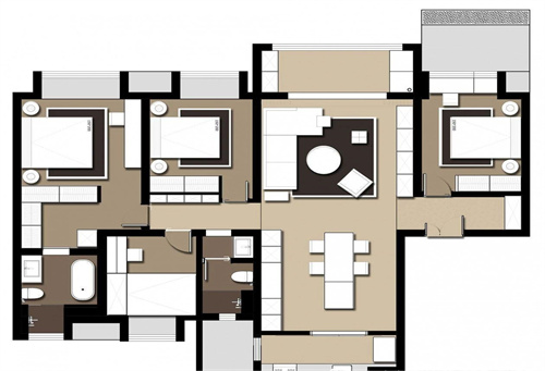 150㎡現(xiàn)代簡約,低調(diào)大氣、自然舒適,住起來很愜意